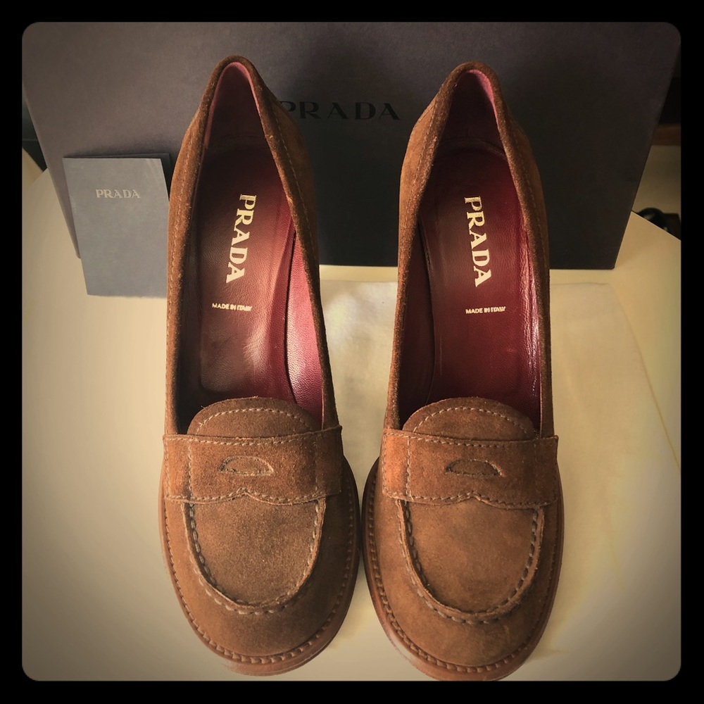 Authentic Prada Suede High Heels size 37